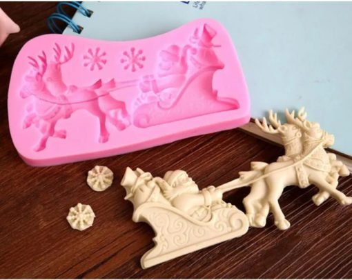 Santa Claus and Sleigh Silicone Mold