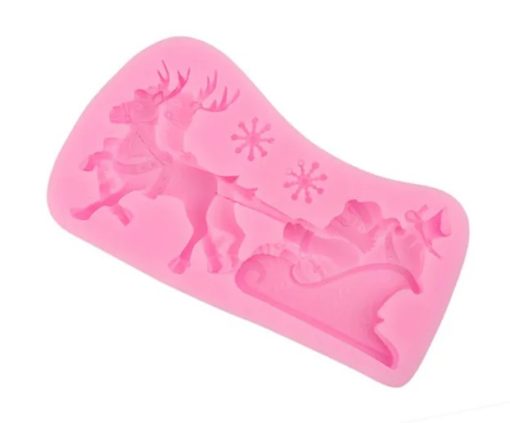 Santa Claus and Sleigh Silicone Mold - Image 2