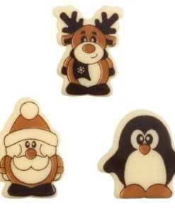 Chocolate Decoration Reindeer/Penguin/Santa . 24/pc