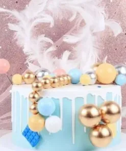 White Cake Ball Toppers 20/Pack - Image 2