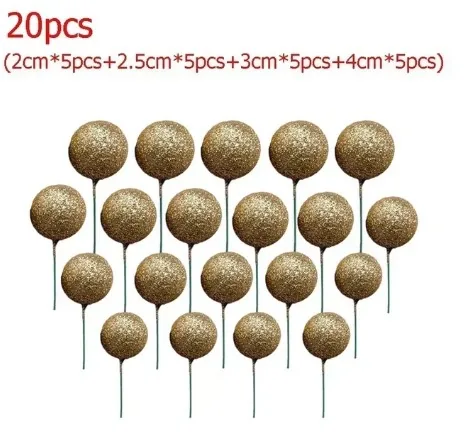 Gold Sparkle Cake Ball Toppers 20/Pack