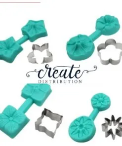 4 Style Flower Petal Cutter and Veiner Set