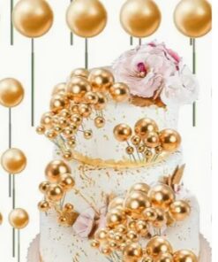 Gold Metallic Cake Ball Toppers  26/Pack