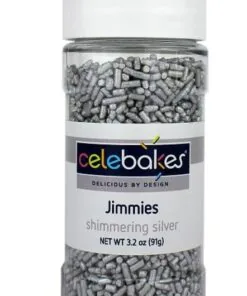 Shimmering Silver Jimmies 3 oz BBD: JAN 2025