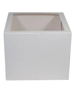10x10x8 White Window Bakery Box