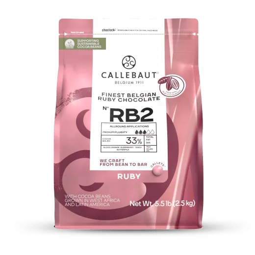 Ruby RB2 Chocolate from Callebaut (2.5 KG)