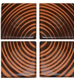 Dark Chocolate Squares - Printed with Copper Curved Lines - 54/pcs