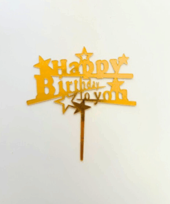 Happy Birthday Cake Toppers 5/pack