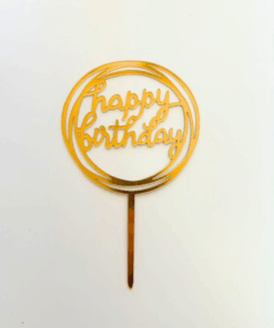 Happy Birthday Cake Toppers 5/pack