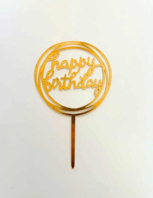 Happy Birthday Cake Toppers 5/pack