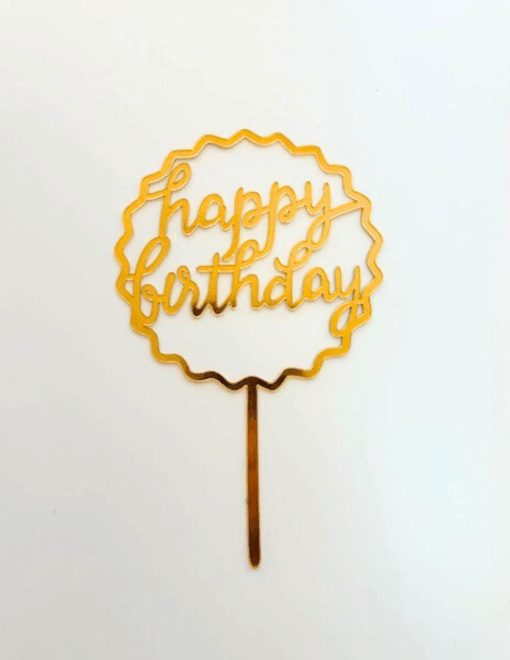 Happy Birthday Cake Toppers 5/pack