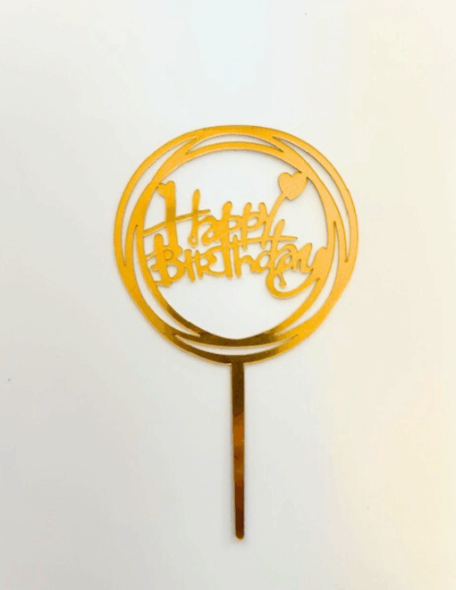 Happy Birthday Cake Toppers 5/pack