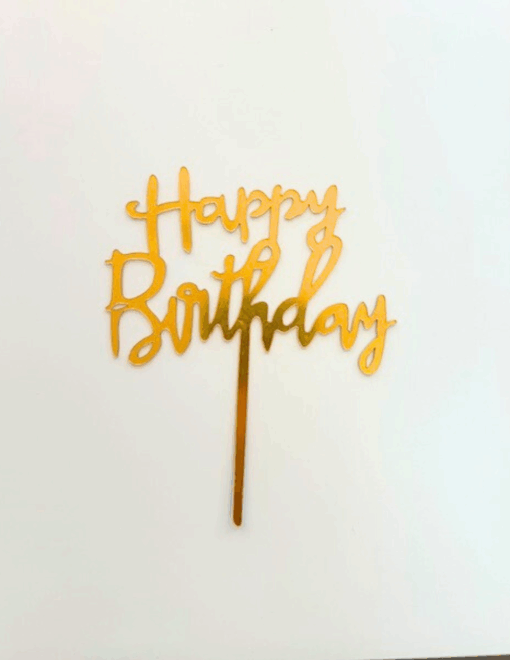Happy Birthday Cake Toppers 5/pack
