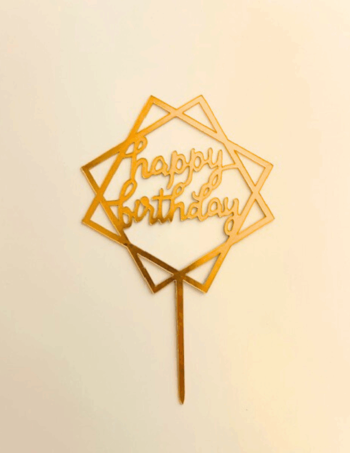 Happy Birthday Cake Toppers 5/pack