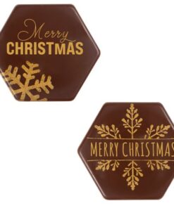 Merry Christmas Hexagon 3.8x3.8 - 120/pcs