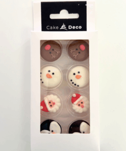 Winter Xmas Heads - Santa, Snowman, Reindeer and Penguins 8/pcs