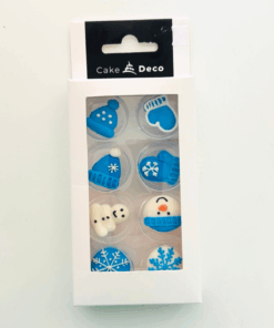 Winter Xmas Figures - Snowflake, Snowman and Mittens 8/pcs