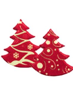 White Chocolate Trees Printed with Red Various Motifs - 108/pcs