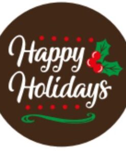 Dark Chocolate “Happy Holiday” Round - 144/pcs
