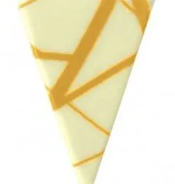 White Chocolate Triangles – Gold Zig Zag 54/pc