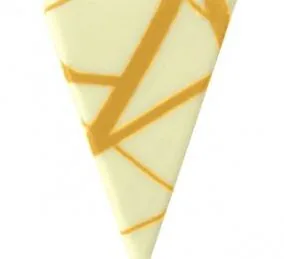 White Chocolate Triangles – Gold Zig Zag 54/pc