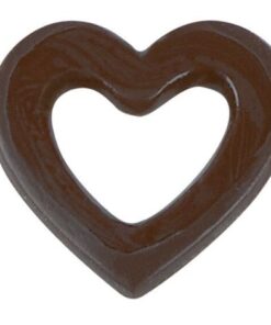Dark Chocolate Open Heart 3.5 cm - 400/pcs