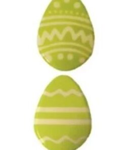 Easter Egg Chocolate Garnish - Green Print - 45/pcs