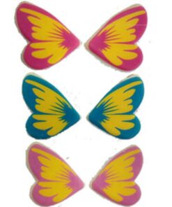 WHITE CHOCOLATE BUTTERFLIES – PRINTED PINK, PURPLE & BLUE