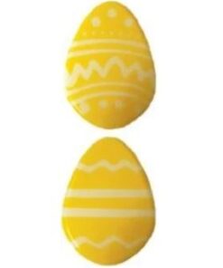 Easter Egg Chocolate Garnish - Yellow Print - 45/pcs