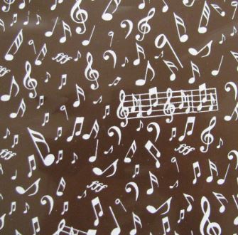 Music Notes White Transfer Sheet – 5/pack