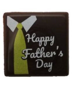 Chocolate Plaque Black Square “Happy Fathers Day” – 54/pcs
