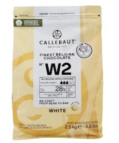 Callebaut White Chocolate W2 28% – Premium Belgium Chocolate – 2.5kg