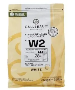 Callebaut White Chocolate W2 28% – Premium Belgium Chocolate – 2.5kg